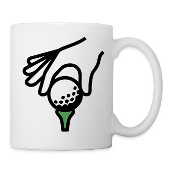 Golfball Abschlag Tee Golfsport Golfclub Golfer - Tasse - Weiß - Rechts