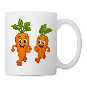 Möhren beim Joggen - Tasse - Weiß - Rechts