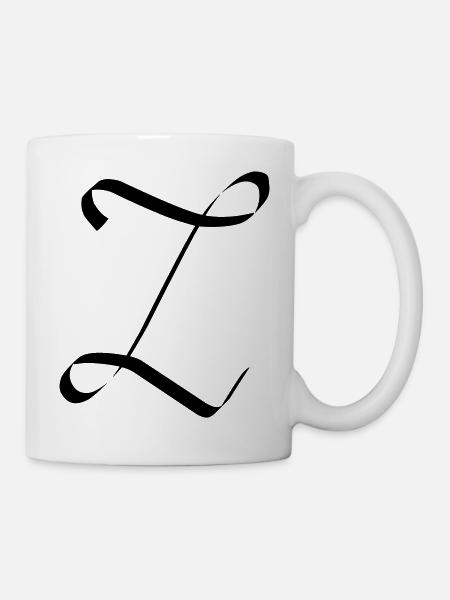 Buchstabe Z - Tasse - Weiß