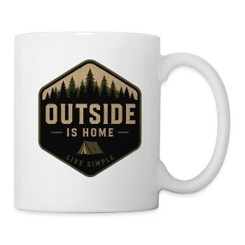 Outside is Home Outdoor - Tasse - Weiß - Rechts