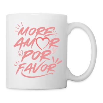 More Amor Por Favor Love Heart Design Pink - Mug - white - Right