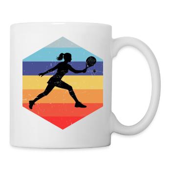 Idée cadeau d’accessoires de padel pour les fans débutants en padel - Mug blanc - blanc - Droite