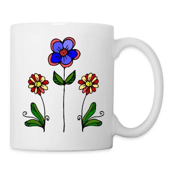 Fleur - Mug blanc - blanc - Droite