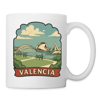 Valencia Arts and Sciences Retro Travel Sticker - Mug - white - Right