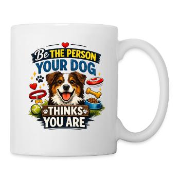Amour du chien Citation motivationnelle de loyauté Ambiance positive - Mug blanc - blanc - Droite