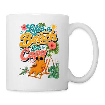 Lifes a Beach, Be Capy! Capybara - Mug - white - Right