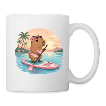 Capybara - Stand up Paddling - customizable - Mug - white - Right