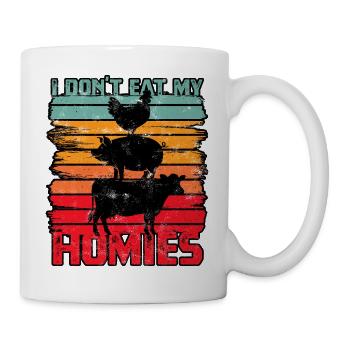 Je ne mange pas mes hombies - Mug blanc - blanc - Droite