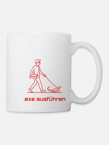 Exe ausführen Informatik Programming Geschenk - Tasse - Weiß