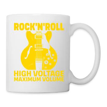 Rock'N'Roll High Voltage Guitar - Mug - white - Right