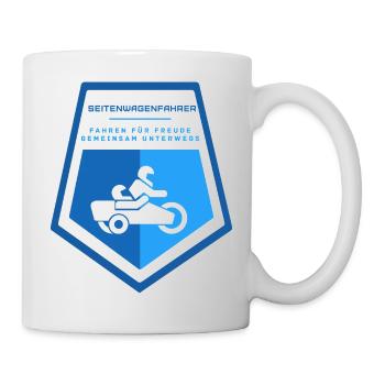 Seitenwagenfahrer: Fahren für Freude - Tasse - Weiß - Rechts