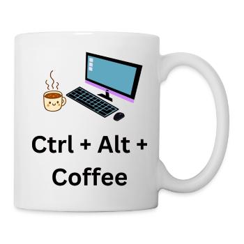 Ctrl Alt Coffee Computer Meme - Mug - white - Right
