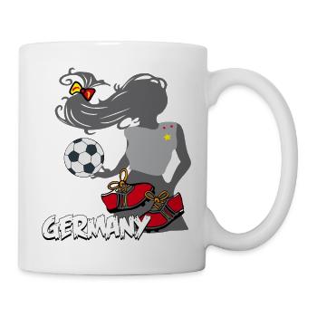 Frauenfußball Deutschland  - Tasse - Weiß - Rechts