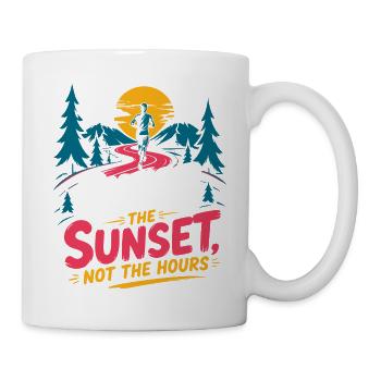 Trail Running - Chase The Sunset Not the Hours - Mug - white - Right