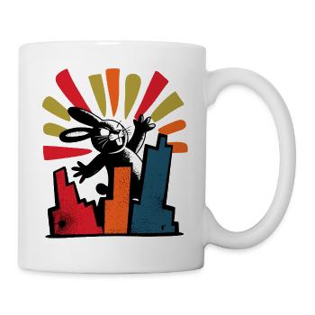 Monster Hase - Tasse - Weiß - Rechts