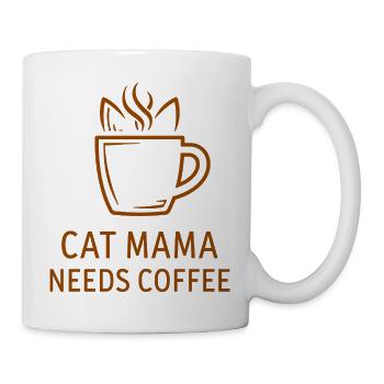Katzenmama Kaffee Katze - Cat Mama Needs Coffee - Mug - white - Right