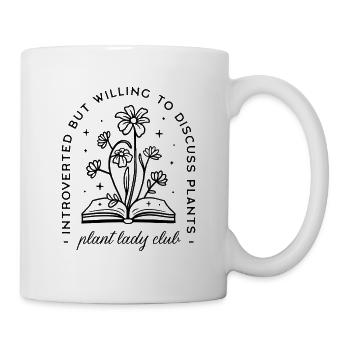 Plant lover introvert girl aesthetic - Mug - white - Right