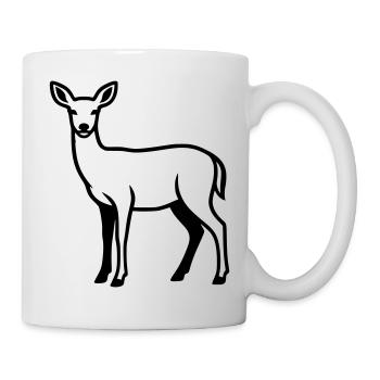 Deer Silhouette Hunter Hunting Club Forester Forest - Mug - white - Right