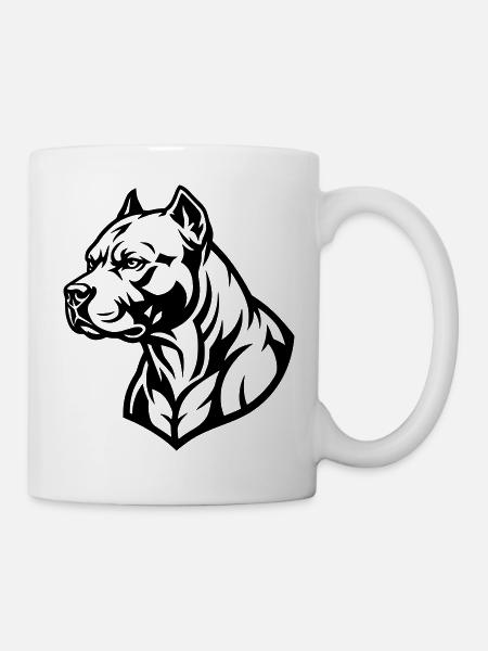 Staffordshire-Mitarbeiter - Tasse - Weiß