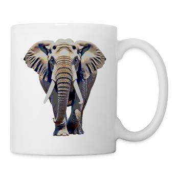 Éléphant - Mug blanc - blanc - Droite