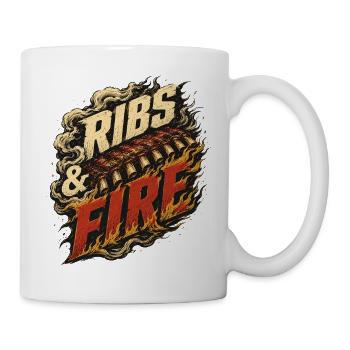 Ribs & Fire BBQ Ribs Grill Master Smoker - Mug - white - Right