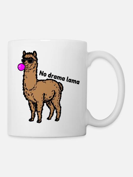 Cooles Lama - No drama lama - Mug - white