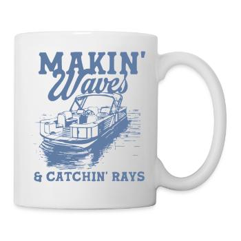 Ondes créantes et rayons récepteurs - Mug blanc - blanc - Droite