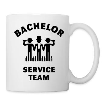 Équipe de service pour célibataires (marié / enterrement de vie de garçon / noir) - Mug blanc - blanc - Droite