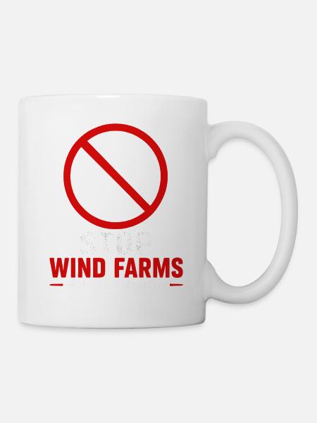 Stopp Windparks Landschaft schützen - Tasse - Weiß