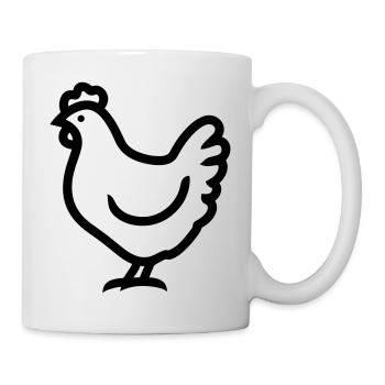 poulet - Mug blanc - blanc - Droite