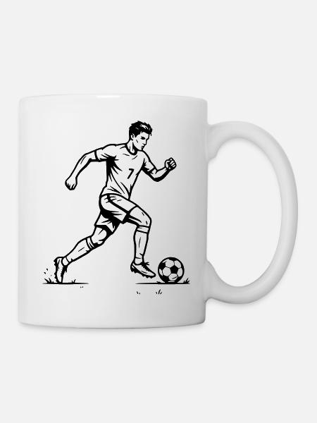 Fußballspieler - Tasse - Weiß