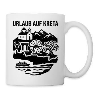 Kreta Griechenland Wahrzeichen Urlaub - Tasse - Weiß - Rechts