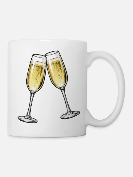 Sekt Gläser - Tasse - Weiß