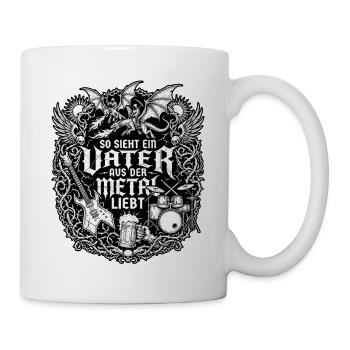 Familien Vater Metal Head - Tasse - Weiß - Rechts