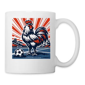 Été de football mascotte d’Allez France - Mug blanc - blanc - Droite