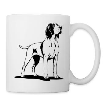Bracco Italiano standing black - Mug - white - Right