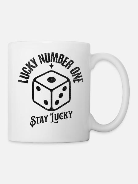Glückliche Nummer Eins Bleib glücklich – Glück & Glück - Tasse - Weiß