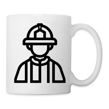 pompier - Mug blanc - blanc - Droite