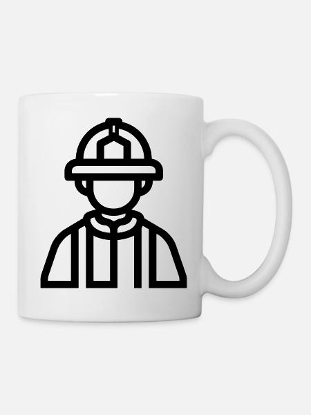 Feuerwehrmann - Tasse - Weiß