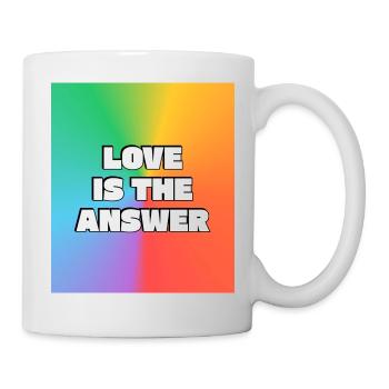 L’amour est la réponse arc-en-ciel - Mug blanc - blanc - Droite