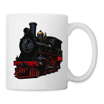 Dampflok Retro-Look - Tasse - Weiß - Rechts