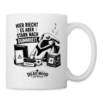Lustiger Ameisenbär Büro Spruch | Sarkasmus - Tasse - Weiß - Rechts