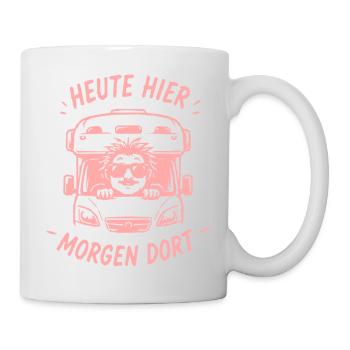Heute Hier Morgen Dort Bus - Tasse - Weiß - Rechts