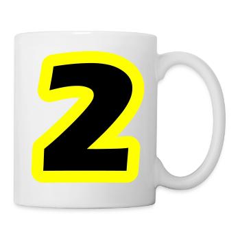 2 Number symbol - Mug - white - Right