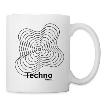 Motif de flambement des contours - Mug blanc - blanc - Droite