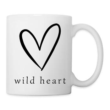 Cœur Sauvage | Chemise Moderne en forme de Cœur - Mug blanc - blanc - Droite