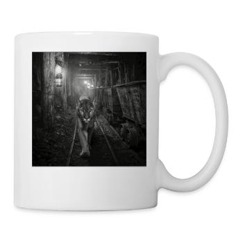 Wildcat Mine Noir Série Vintage Animal Crime - Mug blanc - blanc - Droite