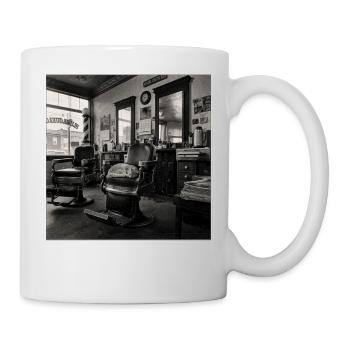 Crime rétro rétro de chat de salon de barbier - Mug blanc - blanc - Droite