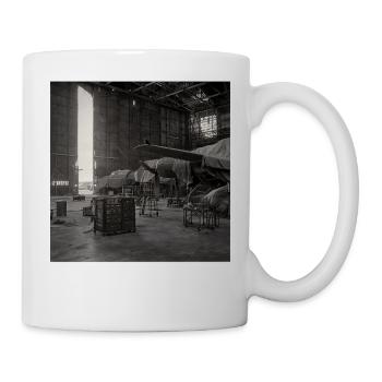 Vintage Airplane Hangar Photography Noir Animal - Mug - white - Right
