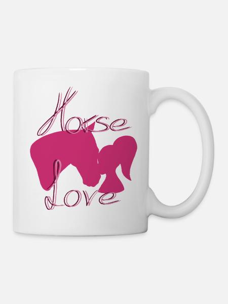 Horse love - Tasse - Weiß